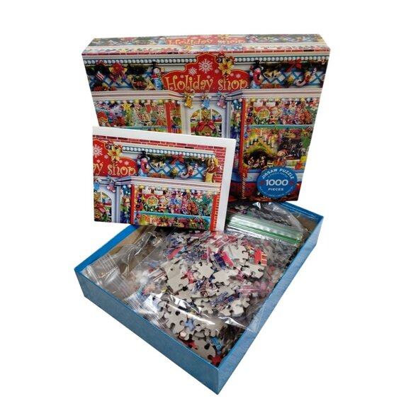 Ceaco Holiday Shop Christmas Window Display 1000 Piece Jigsaw Puzzle - Picture 3 of 9